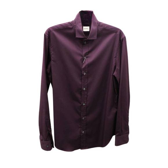 NEW ARMANI french collar shirt in burgundy Shirts